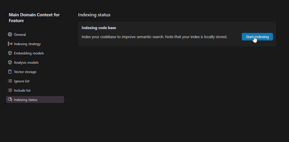Code indexing