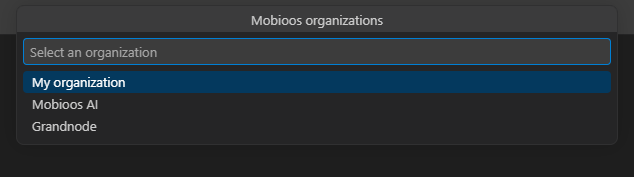 Select an organization
